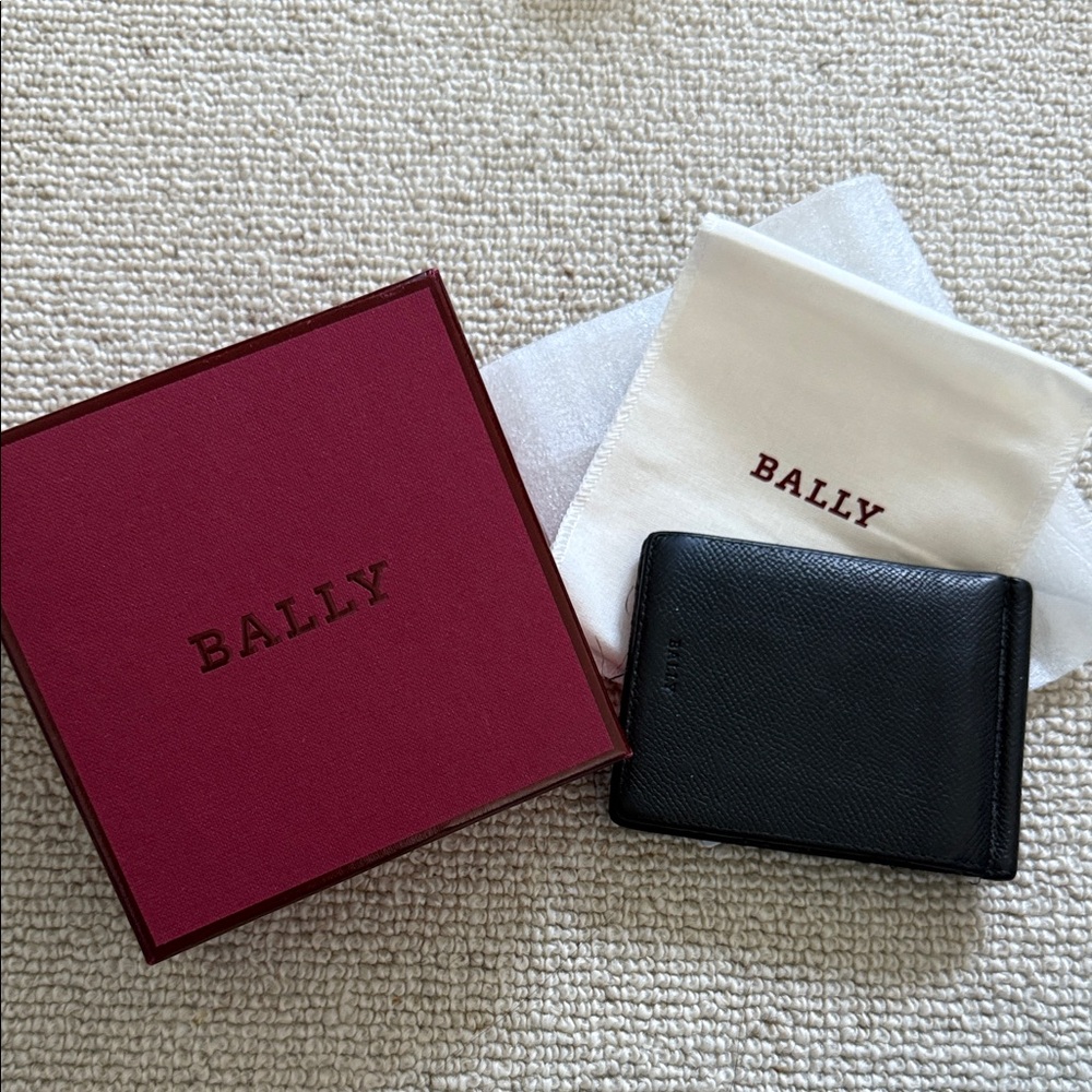 Bally Black Leather Card Holder